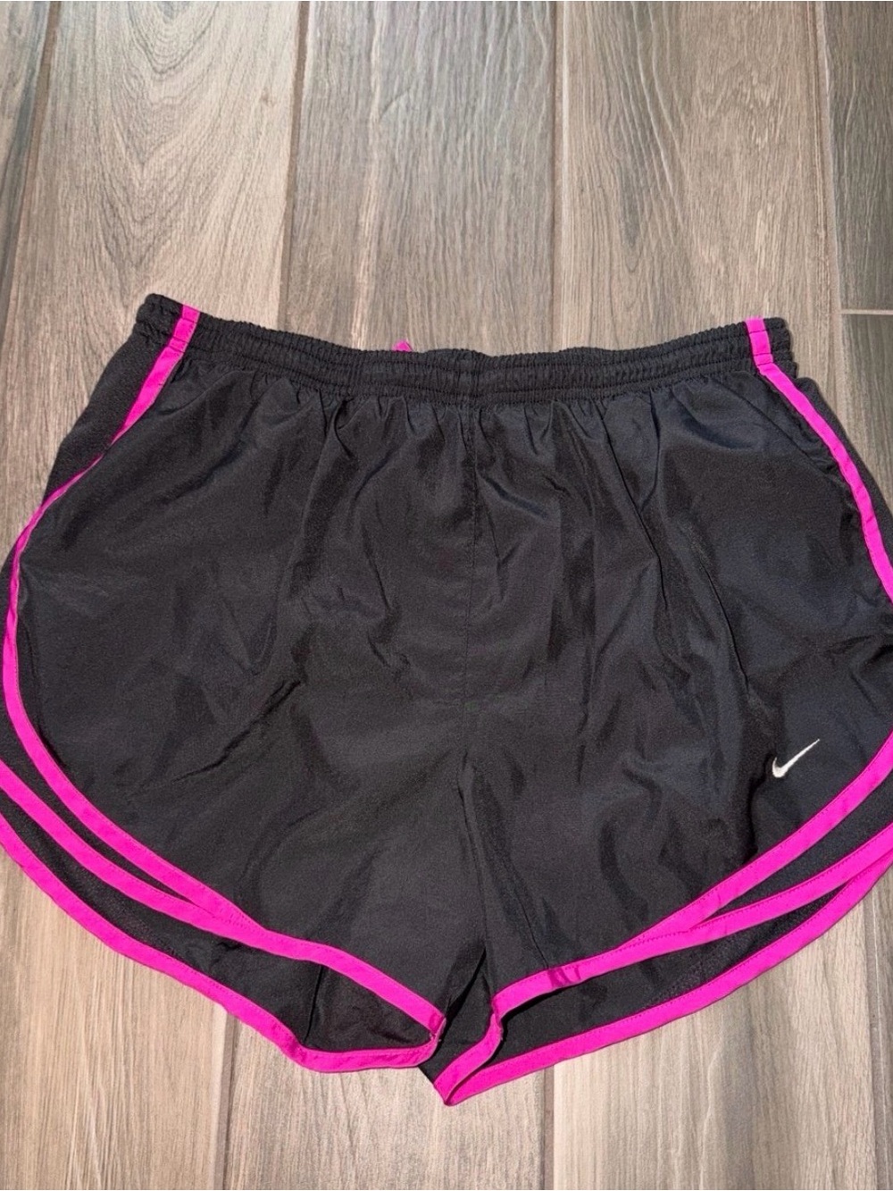 Nike Black Athletic Shorts with Hot Pink Trim